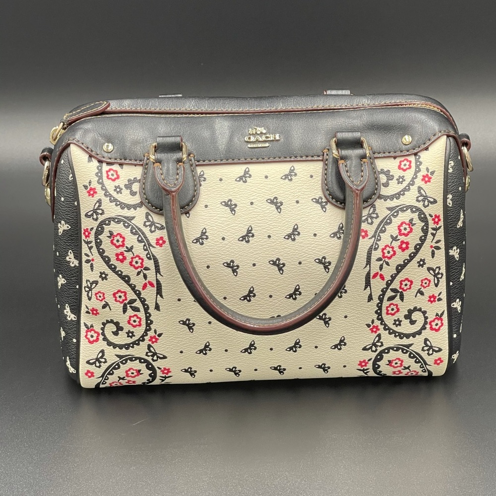 🐎Coach Chalk Butterfly Dot Bandanna Crossbody Bag